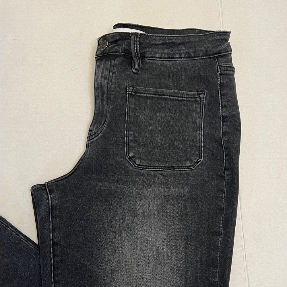 FLYING MONKEY BLACK FLARE HIGH WAISTED STRETCH JEANS SIZE 30 - Picture 16 of 16